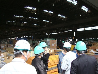 お客様の梱包工場視察1